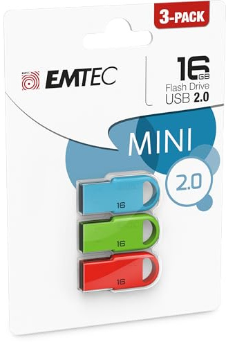 Emtec USB 2.0 D250 Mini Pack 3 16GB