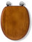 Croydex Flexi-Fix, Antibakterieller Toilettensitz, holz, Antikes Kiefernholz, 43 x 36,5 x 6 cm