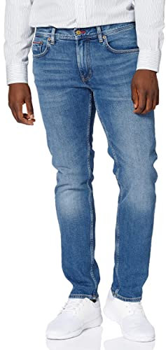 Tommy Hilfiger Herren Jeans Hose Core Straight Denton mit Stretch, Blau (Boston Indigo), 34W/30L