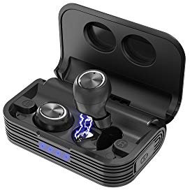 Ceppekyy - Auriculares in-ear con Bluetooth, inalámbricos, deportivos, estéreo, Deep Bass, 120 h, tiempo de reproducción, IPX8, resistente al agua, con cancelación de ruido, 2000 mAh