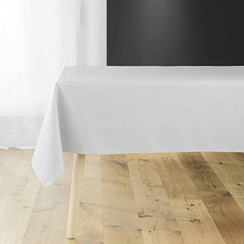 Douceur d'Intérieur, Debbie - Mantel Rectangular (140 x 240 cm), diseño de Jacquard, Color Perla