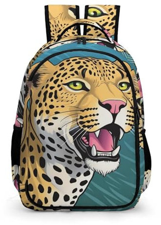 TPISLI Ranzen Leopard Schulranzen Mädchen 5.klasse Schulranzen 1 Klasse Tiere Leichter Reise Outdoor Freizeit
