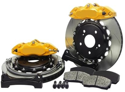 DOQUAMNEX Brake Caliper Upgrade Brake WOV9200 Brake Caliper with 330mm Disc Rotor 17 inches Rims Fit for Mazda rx8 Car Calipers(Yellow Brake kit)