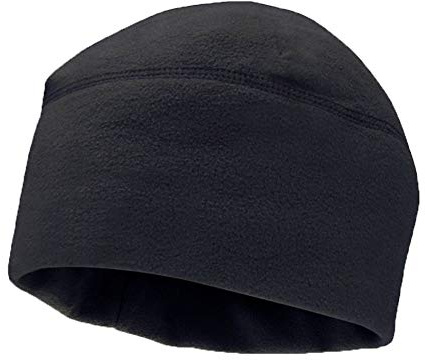 Winddichte Fleece-Mütze für Damen und Herren, warm, für Herbst und Winter, weich, bequem, dick, Thermo, Skifahren, Radfahren, Black BK, M