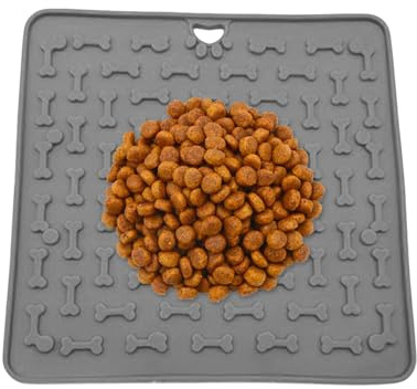 Alfombra de Lamiendo para Perro, Soporte de Alimentos de Silicona Anti-Enrojecimiento con Ventosas, 18,8 x 18,8 cm Limpieza Fácil Antiestrés Enriquecimiento para Cachorros y Gatos