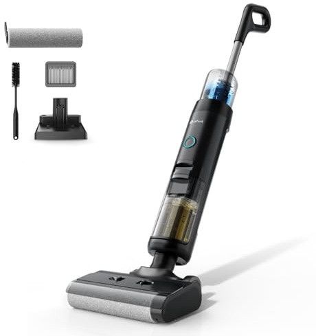 LEFANT LS200 Aspirapolvere Lavapavimenti Senza Fili, 20.000 Pa, Pulizia 3-in-1 Spazza Aspira Lava Pavimenti Duri, Bordo 5 mm, Autopulente, 30 Min Autonomia 210㎡, Scopa Elettrica Leggera e Maneggevole