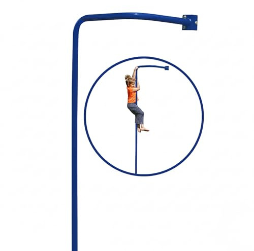 Spielturmking Feuerwehrstange 2,70m für Spielturm – Kletterstange aus verzinktem Stahl – Robust, Blau, UV-beständig & wetterfest – Rutschstange für Garten – Spielturm Zubehör für Kinder – Modell MAX