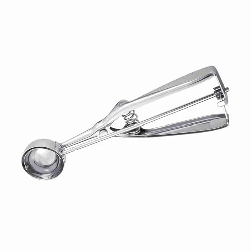 AMONIDA Glasskopa Av Rostfritt Stål, Slitstark Ergonomisk Kakskopa för Hemmakök, Spegelpolerad Glassskopa för Glassbar, Melonskeda för Hälsosamma Måltider (4 cm)