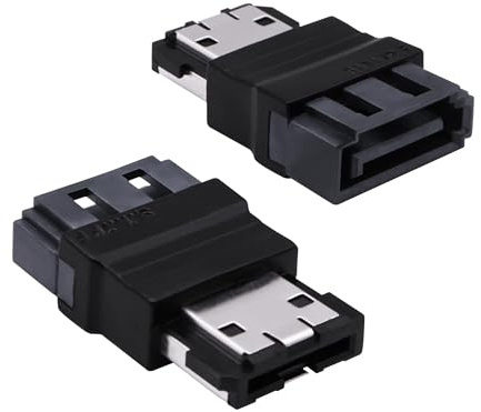 YARCHONN Adattatore SATA 7 pin a eSATA SATA da maschio a ESATA 7 pin femmina prolunga convertitore per disco rigido SSD - 2 pezzi