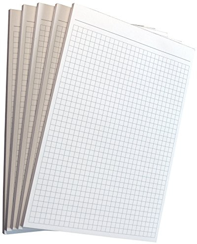 Druckerei Scharlau 3x Notizblocks kariert in Grau - Notizen - 50 Blatt, DIN A5, 50 Blatt, Qualitäts-Offset-Papier 80g/m² (22209)