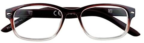 Zippo Occhiali da Lettura, Realizzati con Montatura dalle Linee Morbide, Ideale per Uomo e Donna, Diottria +2.00, Color Marrone Sfumato