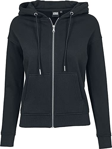 Urban Classics Damen Ladies Classic Zip Hoody Strickjacke,, per pack Schwarz (black 00007), X-Large (Herstellergröße: XL)