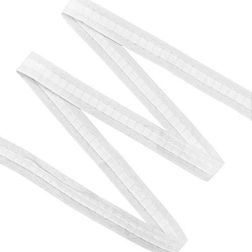 Jinlaili Gardinenband Kräuselband, 30 m x 2.7 cm Gardinenband Universalband, Vorhang Überschrift Band, Polyester, Weiß