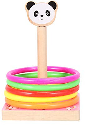 6st Ringwurfspiel Pädagogisches Spielzeug Bullseye-eimer-spiel Gaming Holzspielzeug Draußen Spielzeug Ring-wurf Kreis Werfen Kind Tier Hölzern