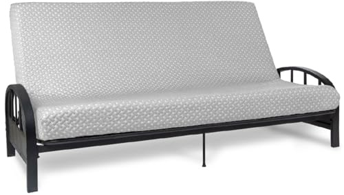 Milliard Full Size Futon Mattress, Light Grey, 71 x 52 x 6 Inch, Memory Foam Futon Mattress Full Size, CertiPUR-US, Comfy Sofa Bed, Couch, Removable Washable Hypoallergenic Cover, Frame Not Included