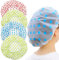 Paquete de 4 gorros de ducha para mujer, gorros de ducha impermeables, reutilizables, gorros de baño elásticos para el cabello para mujer, spa y salón