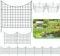 Cecaylie Clôture de Jardin en Métal - 10 Éléments et 12 Barres de Fixation - Pour Chien, Arc Inférieur