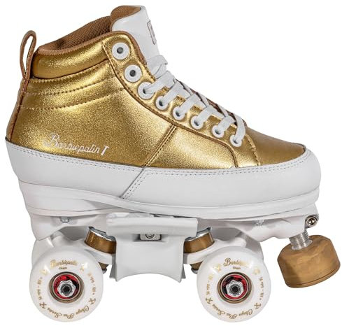 Chaya Rollschuhe Kismet Barbiepatin Gold - Roller Skates für Damen und Herren im Retro-Look für Roller-Disco - Roll-Schuhe in Gold