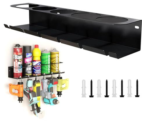 MidingChai Support de canette, support de bombe aérosol, accessoire pour garage atelier, espace pour 5 pulvérisateurs et 6 compressed Air 1 pièce