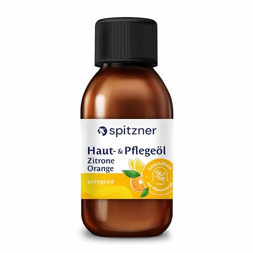 Spitzner Aroma Haut- & Massageöl (125ml): Stimulation und Frische für Ihre Haut (Zitrone-Orange)