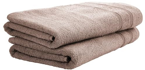 Uncover by Schiesser Duschtuchset Brooklyn - 2-teilig - 70 x 140 cm - Taupe