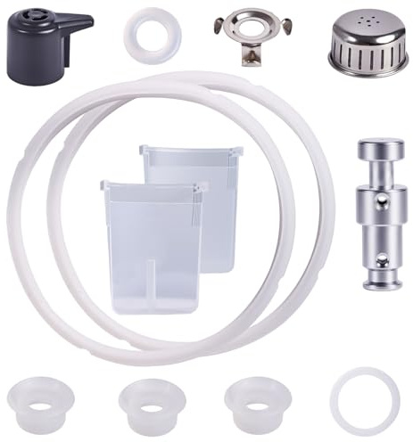 13 Pcs Sealing Ring 5, 6 Qt,For Duo Plus 6 Quart Electric Pressure Cooker Valve Replacement Parts With Include Silicone Gasket Steam Release Valve Float Valve Anti-Block Shield Condensation Collector