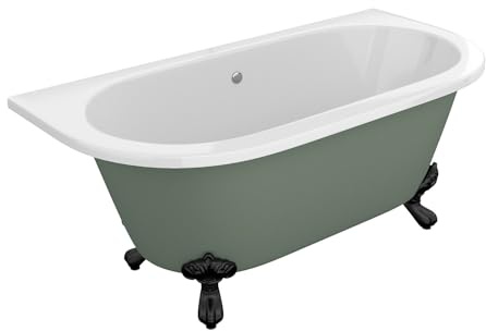 Vente-unique - Freistehende Badewanne mit Füßen 1 Sparus - Acryl - grün