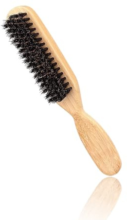 Hair Brush Boar Bristle, Smoothing Boar Bristle Hair Brush, Bamboo Slick Brush for Polishing, Deepening and Styling