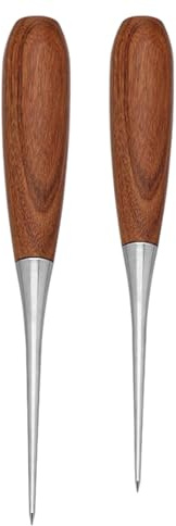Lezna para Costura | Perforador con Mango de Madera,Herramienta para Cuero y Cinturones,para Bolso Monedero Jeans Tela Zapato Bota Cinturón