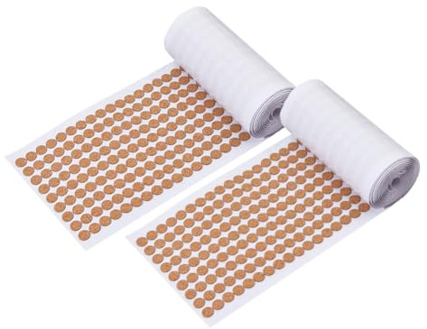 DICOSMETIC 2800 almohadillas redondas de corcho para muebles, 10 mm, 10 mm, puntos de corcho autoadhesivos, protectores de suelo para patas de sillas, puertas de armarios, cajones, manualidades