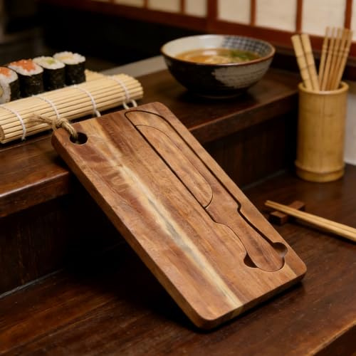 Manual Bread Slicer, Left and Right Hands Bread Bow Saw with Reversible Cutting Side, Serrated Blade, Clear Texture for Bagels French Baguettes Pastry Acacia wood (magnetic)