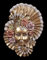 Figuren Shop GmbH Venezianische Maske Lily | Wand Deko Veronese Bronze-Optik