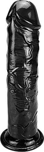 32cm riesendildo xxl penis dildo realistischer Kristallgelee beide mit sauger groß damen sex spielzeug für die frau oder extrem Analdildo Schwarz