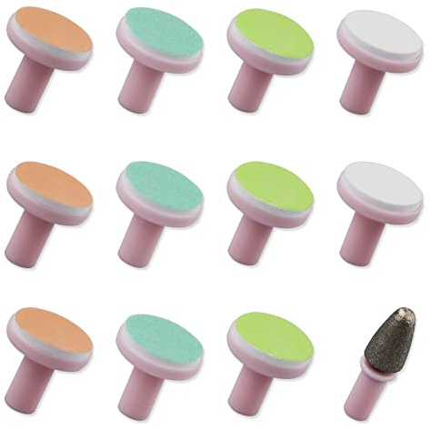 12 Pieces Baby Nail File Pads Nail Trimmer Replacement Pads Electric Baby Nail Grinding Heads for Standard Electric Kid Nail Trimmer Suits to Newborn Infant Toddler