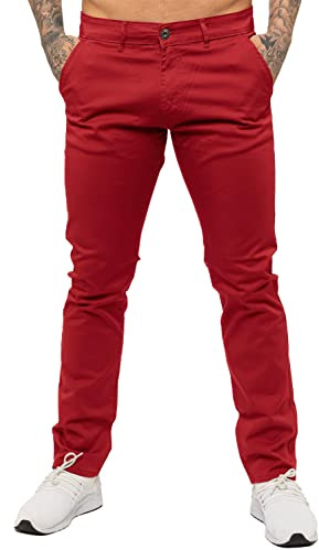 989Zé ENZO mäns Skinny Slim Fit Chinos stretchbyxor byxor