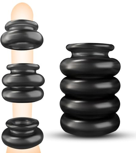 BDSMJOY Penisringe Set Vielseitiger Abnehmbarer 4 PCS Cockringe Hodenringe für den Mann erotisches Sexspielzeug für Paare extrem Sex Toyset für Paar Set Erektionshilfe für Männer (schwarz)
