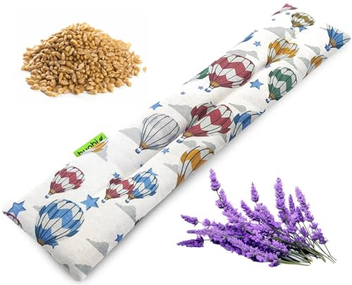 Sacco semi microonde grande (49 x 12 cm). Aroma Lavanda. Borsa termica per cuscino freddo calore per dolore cervicale lombare collo schiena mestruale colli (palloncini)