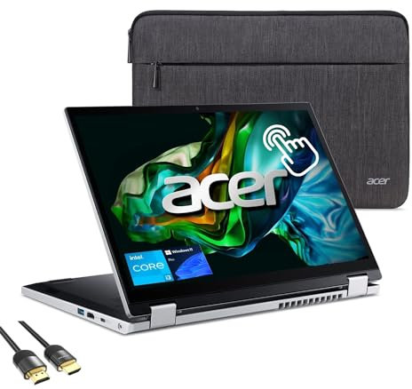 Acer Aspire 3 Spin Convertible 2-in-1 Laptop, 14 WUXGA Touchscreen Display, 8-Cores i3-N305, 8GB RAM, 1TB PCIe SSD, Webcam, WiFi 6, BT, HDMI, USB-C, US Version KB, PDG HDMI Cable, Win 11 Pro