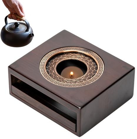 Stövchen für Teekanne, Stövchen Teewärmer, Teekannenwärmer, Tee Warmhalter, Kaffeewärmer, Passt auf Die Meisten Teekannen und Bietet Ihnen EIN Besseres Teetrinkerlebnis, 15 x 13 x 6cm