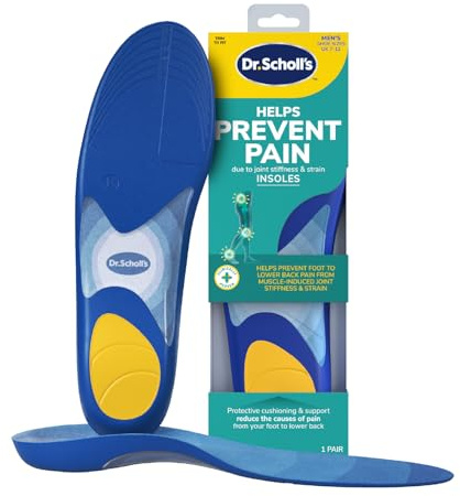 Dr. Scholl's Prevent Pain Protective Insoles for Men, Protect Against Foot, Knee & Lower Back Pain, Promote Foot Health and Well-Being, Trim to fit Insert, Women's Shoe Size 7-12, 1 Pair