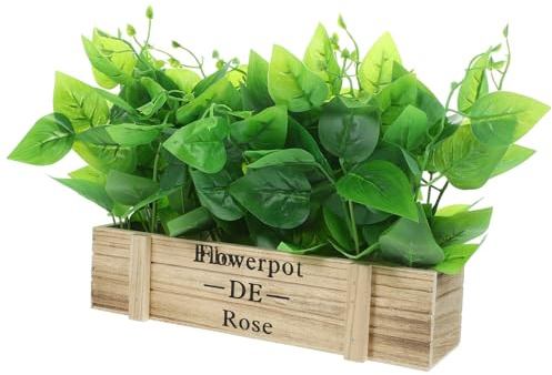 HYTROVE Artificial Golden Pothos Bonsai Plant 30cm Faux Silk Greenery Tabletop Decor for Living Room Spring Centerpiece Home Office