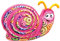 Bino & Mertens 33031 bunte Schnecke, Kuscheltier aus 100% Polyester, gefüllt mit Polystyrolkügelchen zum Kuscheln und Liebhaben. Für Jungen, Mädchen und Baby`s. Größe ca. 29x27x12 cm.