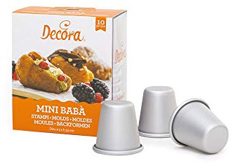Decora 0062961 10 Anodized Aluminum Baba' Mould Ø 3 X 2 X H 3,5 Cm
