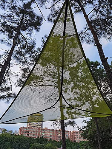 QWEIAS Revolutionary Giant Aerial Camping Hammock - 300cm Multi-Person Canvas Hammock - Triangle Aerial Mat - 3 Point Outdoor Hammock - Green