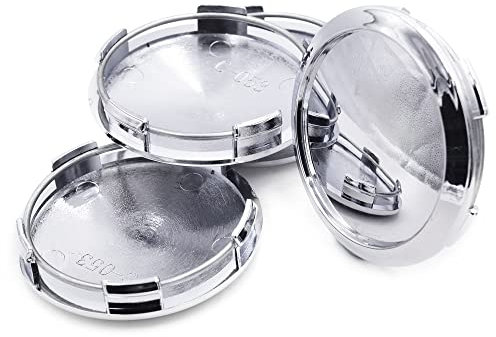 RhinoTuning 4 Stück Radnabenkappen für Nabendeckel OD 64 mm ID 60 mm, Chrom Radnabenabdeckung Geeignet für Mustang Rad, BR3Z-1130-B 1LB74TRMAB C-053 Felgendeckel