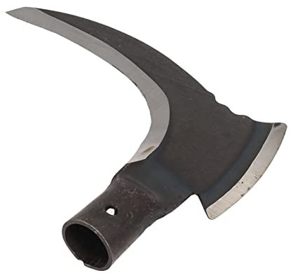 Guadaña Doble, Hoz Doble de Acero de Alto Manganeso, Hoz Doble Fácil y Cómoda, Herramienta de Jardinería Ideal para Cortar Césped Al Aire Libre, Recortar Vides, Podar árboles (Cabezal de corte único)