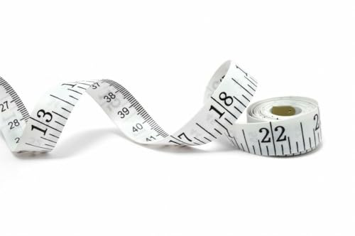COSMO BUY Dual Sided Measure Tape Cloth Sewing Tailor Tape Appropriate for Measuring Body Measure One Side in Centimeters/Other Side in Inches White Color Measuring tape 150CM/60 Inches