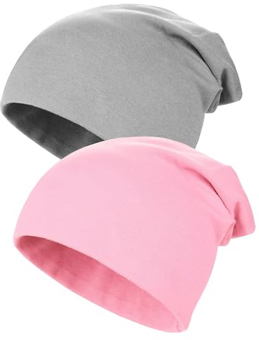 Kiiwah 2 Pezzi Berretto Bambino Invernale, Cappello Cotone Bambino e Bambina, Cappelli Bambino Caldi in Doppio Strato, Berretto Cotone Bambino per Primavera, Autunno, Inverno