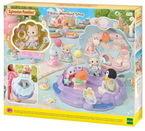 Coffret Boutique - SYLVANIAN FAMILIES - Boutique des Sirenes - Accessoires et Poignée Intégrée