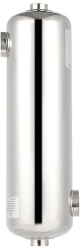 Vigevee Riscaldatore per piscina in acciaio inox, 60 kw, scambiatore di calore per piscina, 150 l/min, flusso d'acqua calda 18 l/min, scambiatore di calore per piscina (60 KW)
